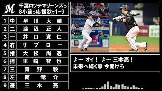 千葉ロッテマリーンズの8小節の応援歌で1-9