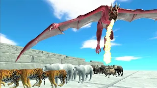 Escape from the fire-breathing wyvern! | Animal Revolt Battle Simulator