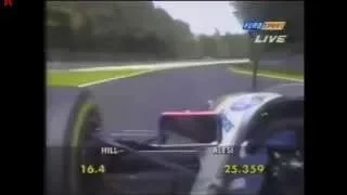 F1 Damon Hill and David Coulthard qualifying laps in Monza 1994