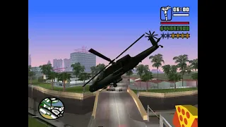 GTA Underground Vice City Hunter Helicopter Rampage + 6 Stars Escape