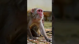 Hungry monkey eating video❤️Love Animals #monkey #reels #loveanimals #MonkeyLife #animals #reelsfyp