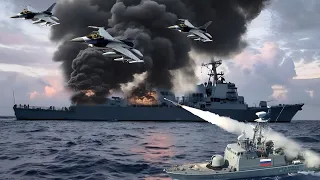 10 minutes ago..! 8 Russian warships were sunk by Ukrainian YAK-130 fighter jets. ARMA 3