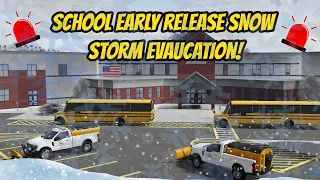 Greenville, Wisc Roblox l Snow Storm School Bus EVACUATION Update Roleplay