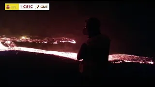 21/11/21 Crónica nocturna desde Montaña de La Laguna Erupción La Palma IGME