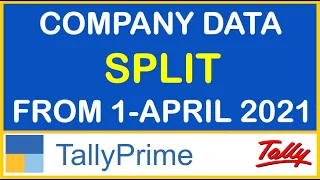 How to split company data in Tally Prime for New Year 2021 - 22 | Hetansh Academy