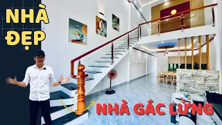 Nhà gác lửng đẹp hiện đại 3 phòng ngủ | Nhà Đẹp | 5m x 23m