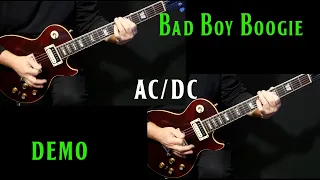 how to play "Bad Boy Boogie" on guitar by AC/DC | guitar lesson tutorial | DEMO