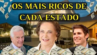 As PESSOAS Mais RICAS de cada ESTADO do BRASIL