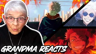 Grandma Reacts To ALL OF JUJUTSU KAISEN OPENINGS AND ENDINGS For The FIRST TIME!