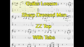 Sharp Dressed Man  - ZZ Top  - Guitar Lesson (With Tabs)