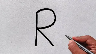 How to draw Beautiful Drawing From Letter R | Easy Beginners Drawing