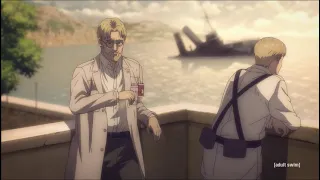 Zeke lying about his Royal Bloodline | Zeke has a special way to wipe his Ass Eng Dub AOT Season 4