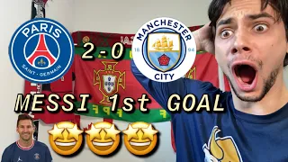 REACTING TO CRAZY PSG 2-0 MANCHESTER CITY CHAMPIONS LEAGUE | GOAL REACTION HIGHLIGHTS |