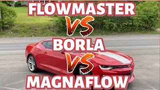Chevy Camaro V6: BORLA ATAKS Vs FLOWMASTER 40 Vs MAGNAFLOW MAGNAPACK!