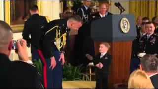 Raw:  Medal of Honor's Son Steals Show
