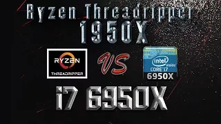 Ryzen Threadripper 1950X vs i7 6950X Benchmarks | Gaming Tests | Office & Encoding CPU Review