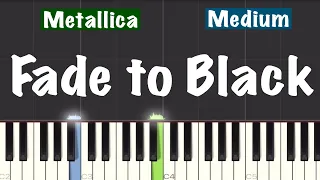 Metallica - Fade to Black Piano Tutorial | Medium