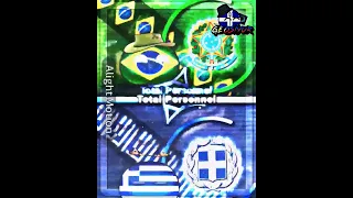 Greece vs Brazil #shorts #viral #1v1 #world #mapping #comparison #vs #fyp #geography #flags #country