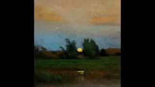 George Inness Moonrise 8x8 Tonalist Landscape Oil Painting