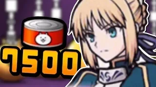 Spending 7500 CAT FOOD for Saber (Battle Cats - Fate Stay Night)