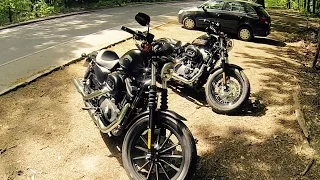 Harley Davidson Iron 883 & Forty Eight 1200 - Exhaust Sound Battle [1080p]
