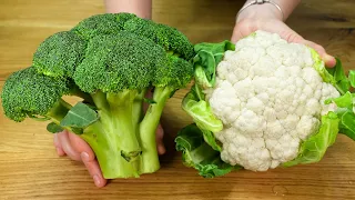 A friend from Spain taught me how to cook cauliflower and broccoli so delicious! ASMR