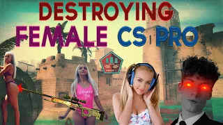 DESTROYING Global FEMALE CS Player And Her TOXIC Friends! Accused of Hacking!