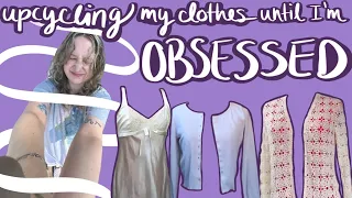 upcycling clothes i don’t like until im OBSESSED with them | how to DIY clothes into something new
