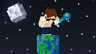 minecraft AMA tek blok dünya!