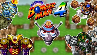 TODAS AS BOSS BATTLE - Super Bomberman 4