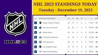 NHL Standings Today as of December 19, 2023 | NHL Highlights | NHL Reaction | NHL Tips