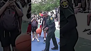 Cop dunks at a park takeover🔥👮‍♀️ #basketball #dunks #shorts #fyp