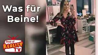 Schlank wie nie! Estefania Wollny zeigt ihre sexy Beine im Kleid • PROMIPOOL