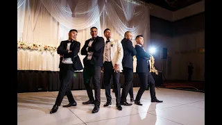 Groomsmen dance. BTS - Boy With Luv