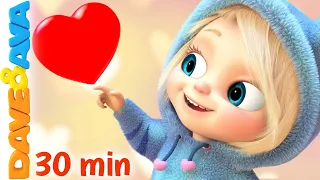 💌 Skidamarink and More Baby Songs | Valentine's Day | Nursery Rhymes by Dave and Ava 💌
