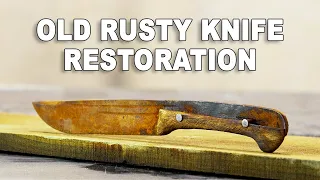 Restoring rusty old handmade knife   #restoration #knife