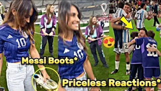 🤯Antonela Priceless Reactions After Holding Messi Worldcup Boots 🔥❤️