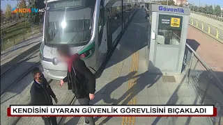 Kendisini uyaran güvenlik görevlisini bıçakladı