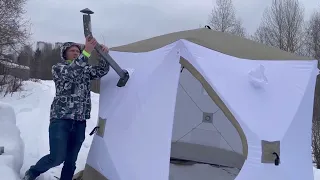 Большая, теплая палатка пятиугольной формы «Следопыт».
