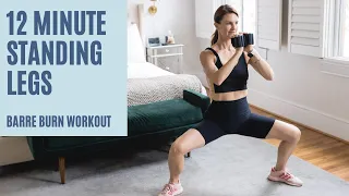 12 MIN AT HOME LEG WORKOUT FOR TONE LEGS // Standing Leg Barre Burn (no equipment needed)