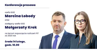 Konferencja prasowa szefa KAS Marcina Łobody (14 lutego 2024 r.)