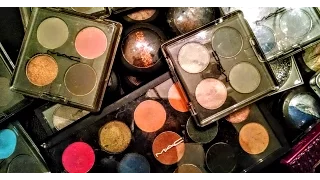 ASMR Show & Tell MAC Eyeshadow Collection Pt. 3 (whispering, gum chewing, tapping & more)