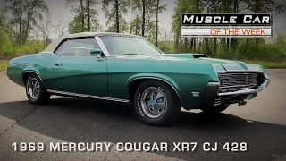 1969 Mercury Cougar XR7 428 Cobra Jet Convertible Muscle Car Of The Week Video #101