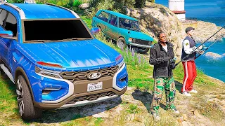 ГОПНИКИ ПОЕХАЛИ НА РЫБАЛКУ НА НИВЕ И РЕНЖ РОВЕРЕ - РЕАЛЬНЫЕ ПАЦАНЫ В GTA 5 ⚡ ГАРВИН