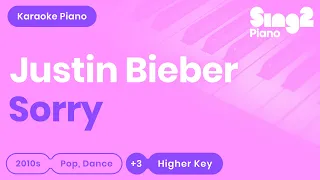 Justin Bieber - Sorry (Higher Key) Piano Karaoke