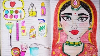 💸[diy paper]💸bridal makeup asmr 👰🏻beauty by paper cosmetics||Pooja||🖤✨