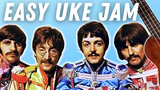 With a Little Help From My Friends (Beatles Ukulele Jam - EASY)  🎶 #ukulelelessons