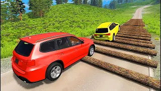 BeamNG Drive Crash Zone Cars vs 100 Fallen Trees #1