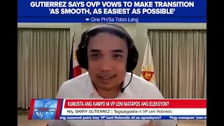 Gutierrez says OVP vows to make transition 'as smooth, as easiest as possible'