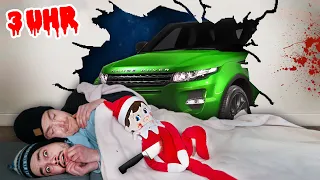 FILME DICH NIEMALS beim SCHLAFEN im AUTO oder ELF ON THE SHELF kommt um 3 UHR NACHTS (Minus 15 Grad)